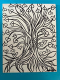 Blooming tree painting