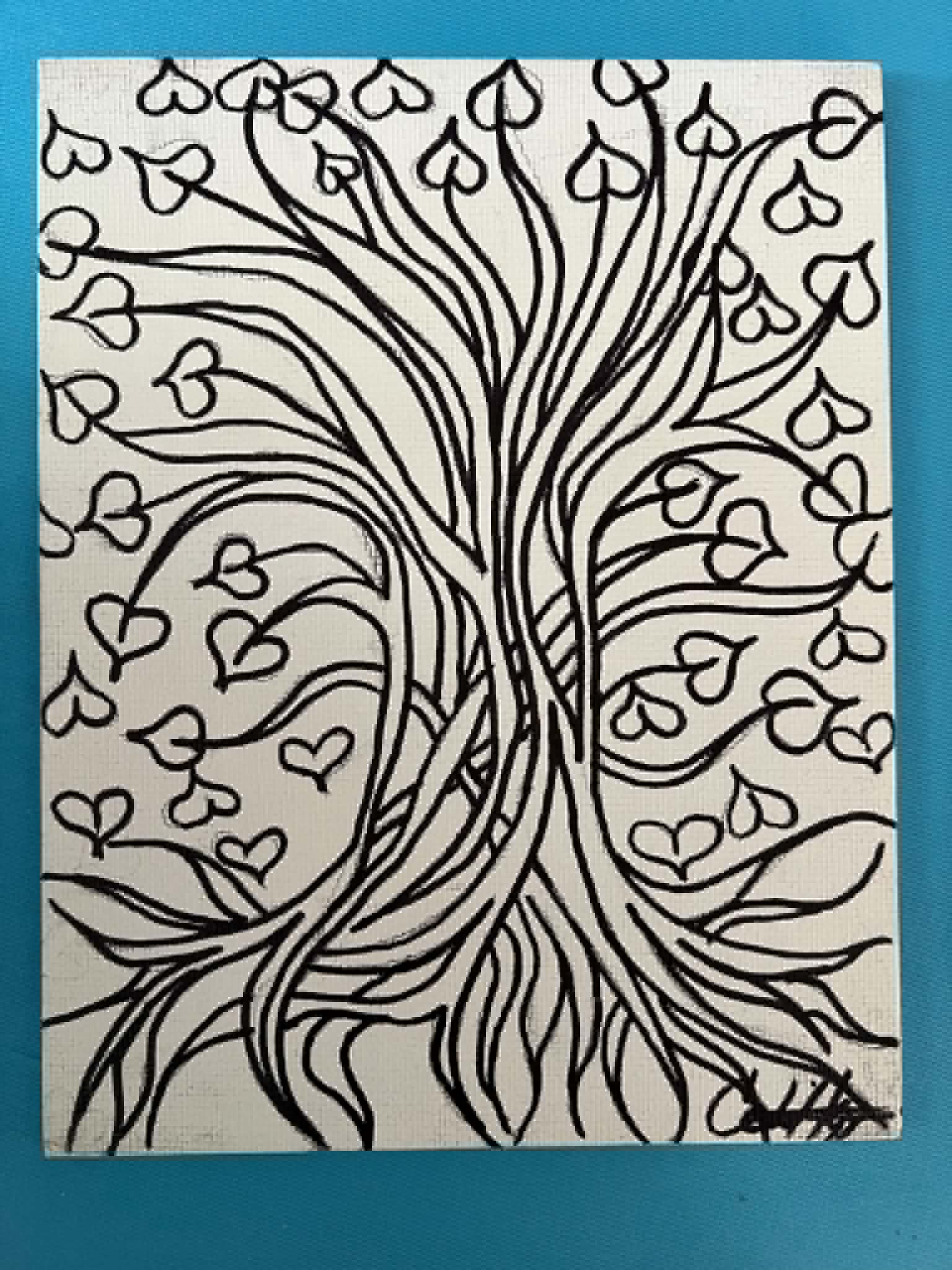 Blooming tree painting