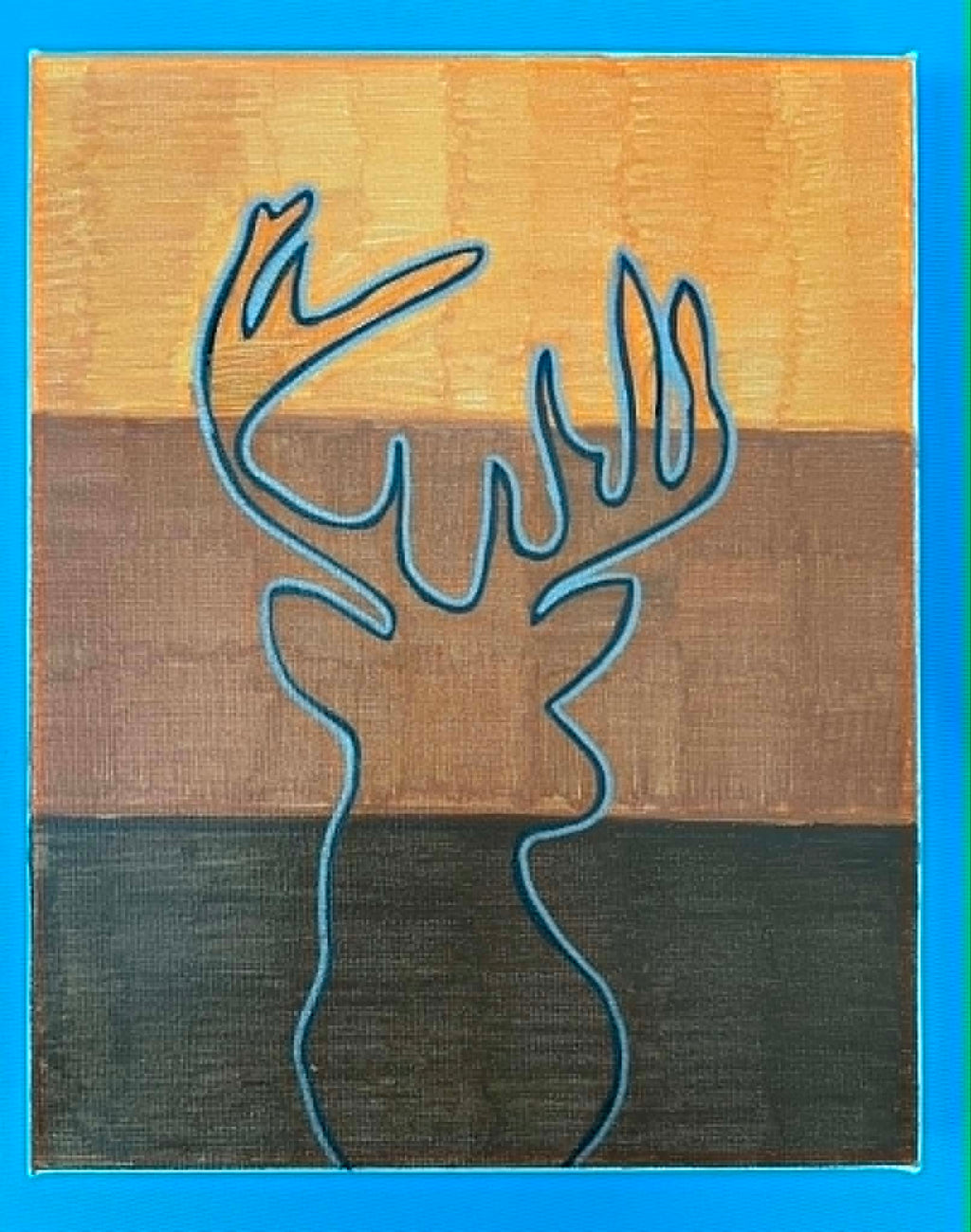 Wild animals paintings set
