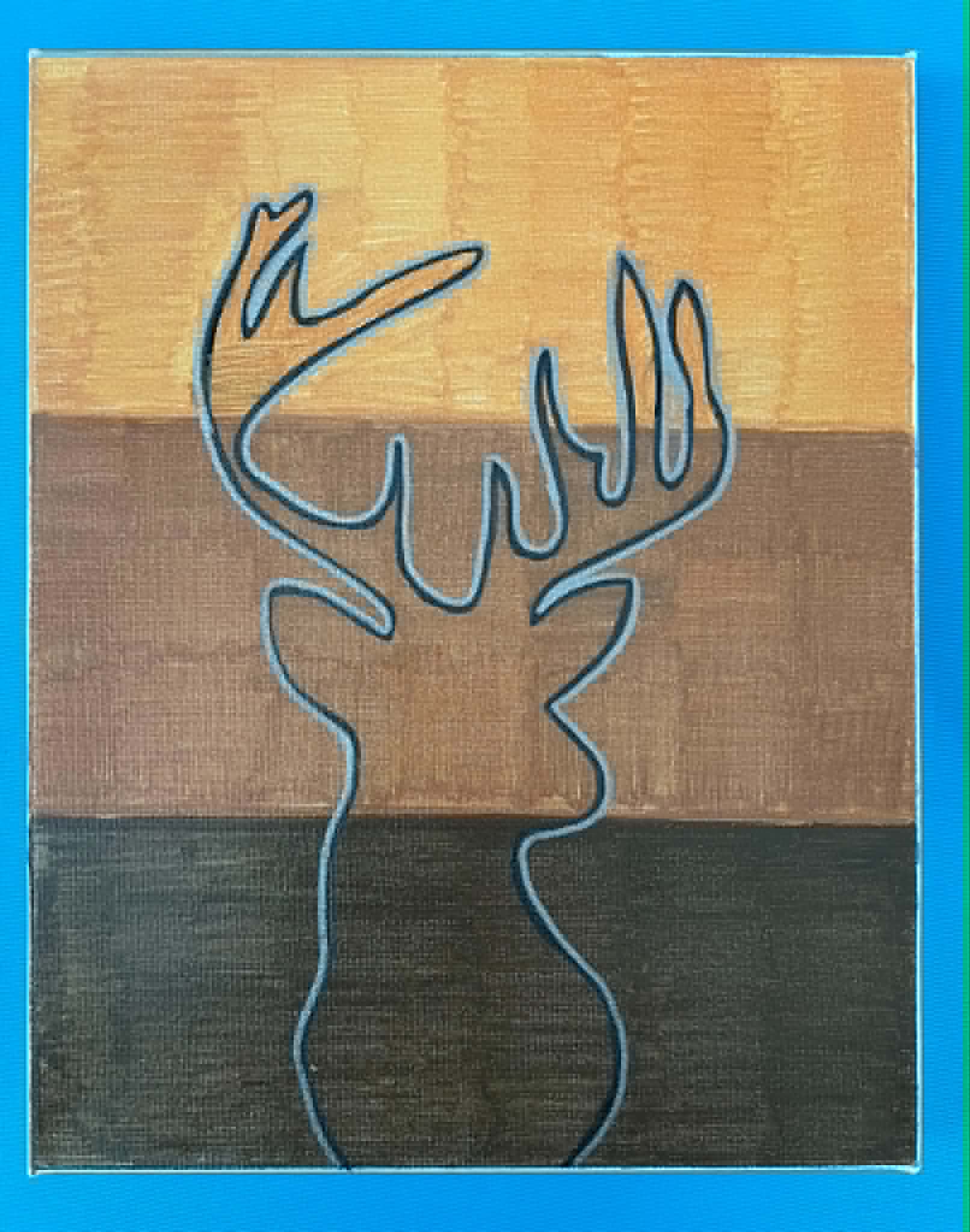 Wild animals paintings set