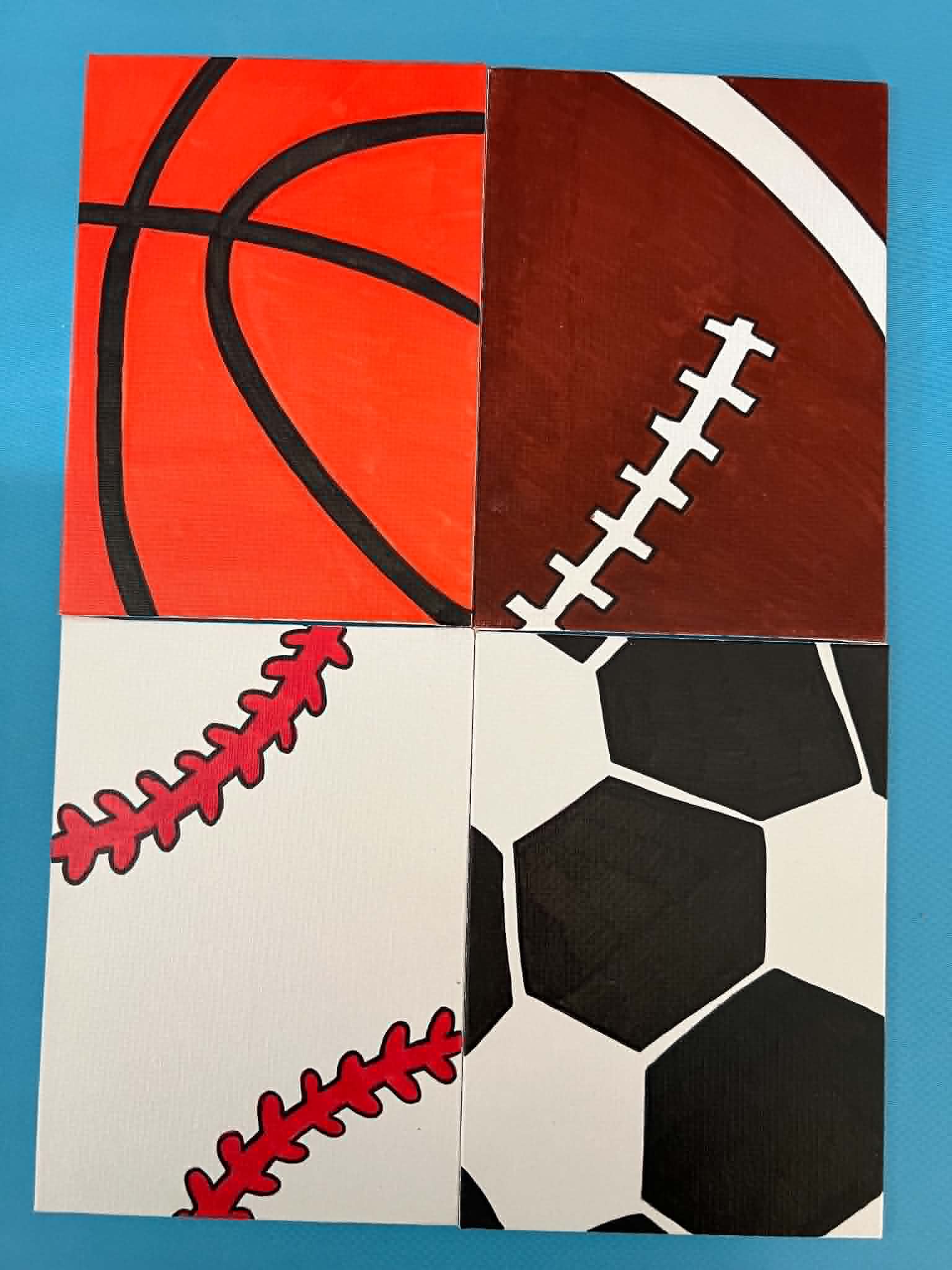 Sports paintings set