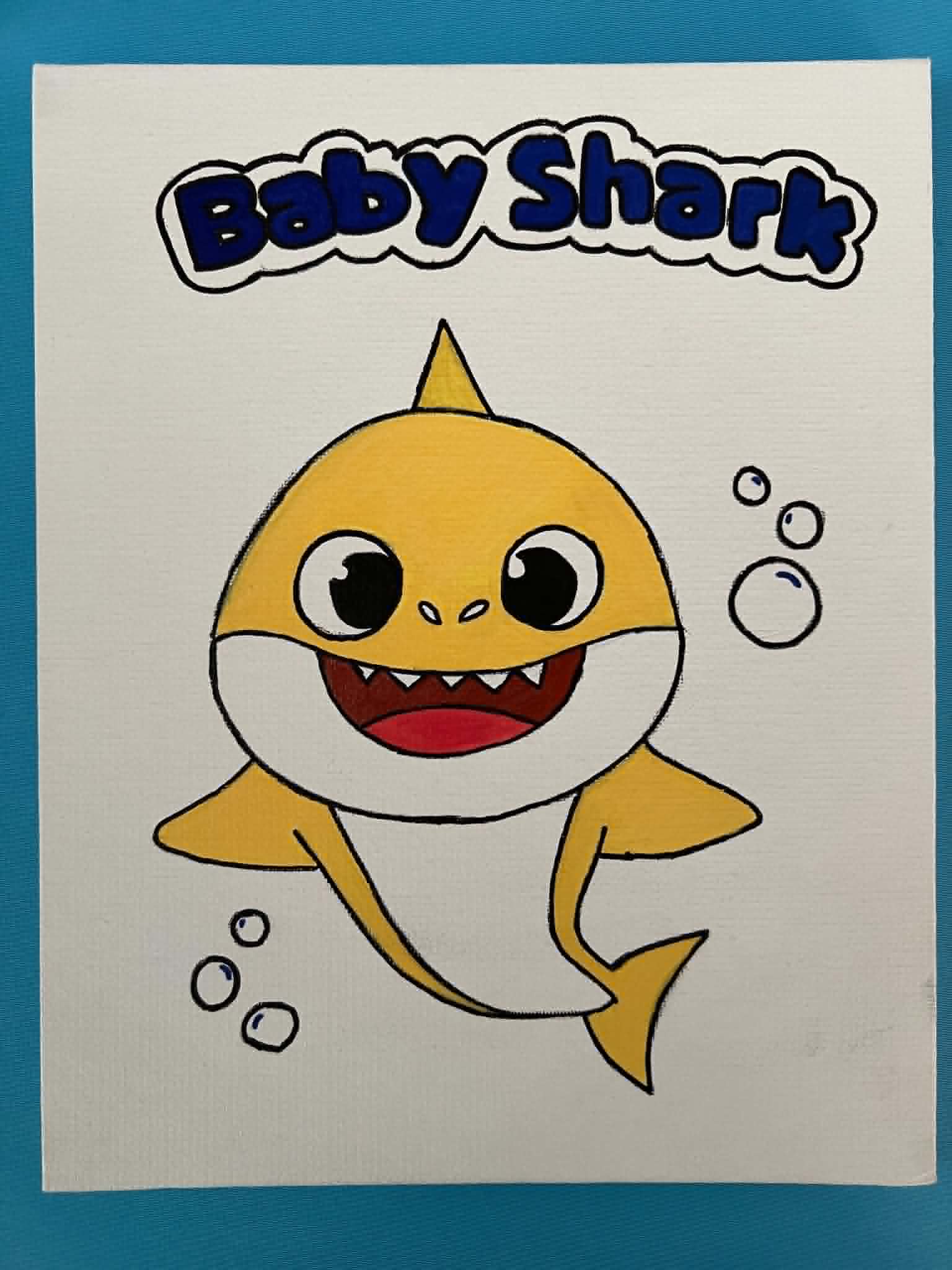 Kids shark painting