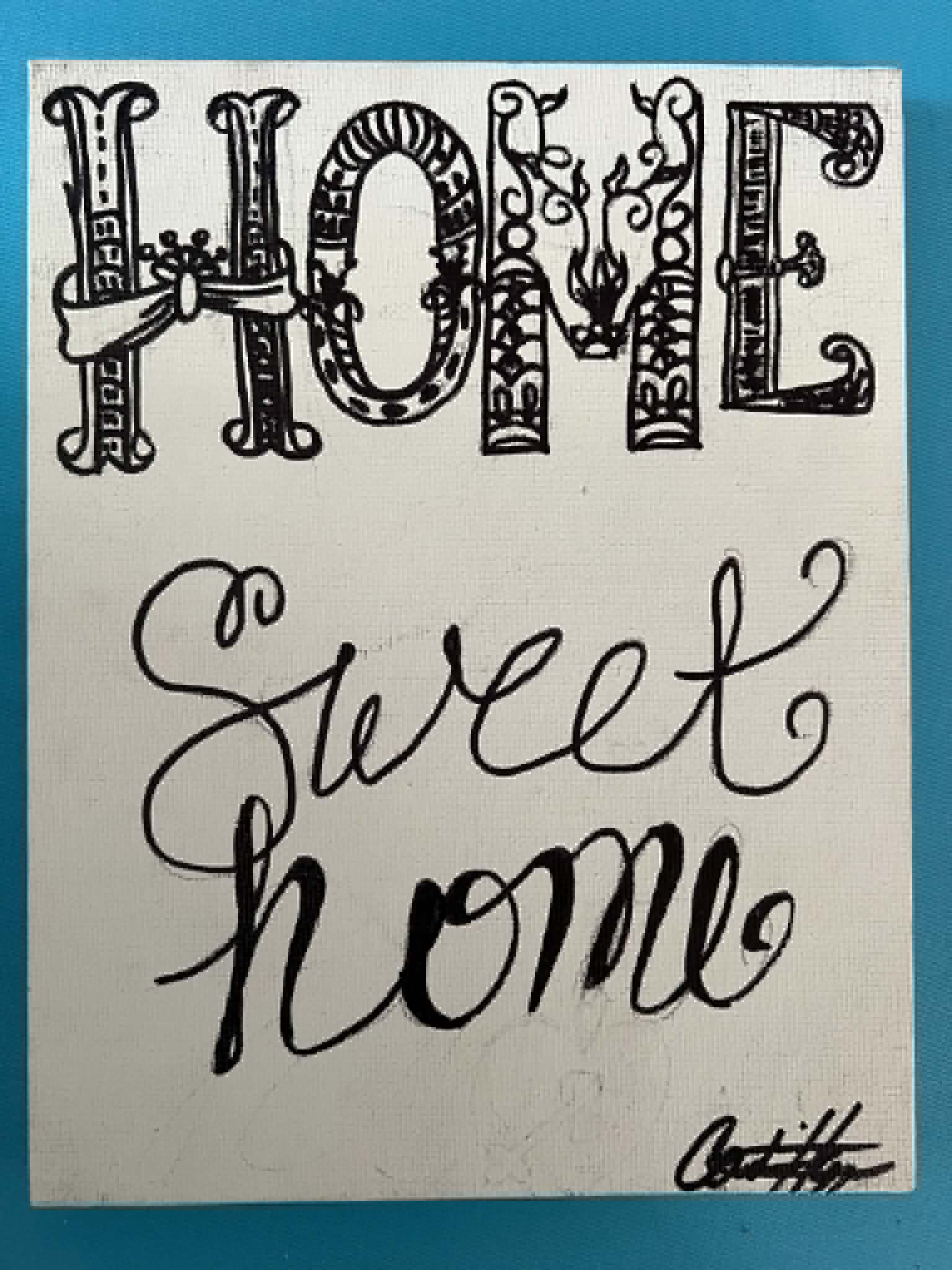 Home sweet home painting