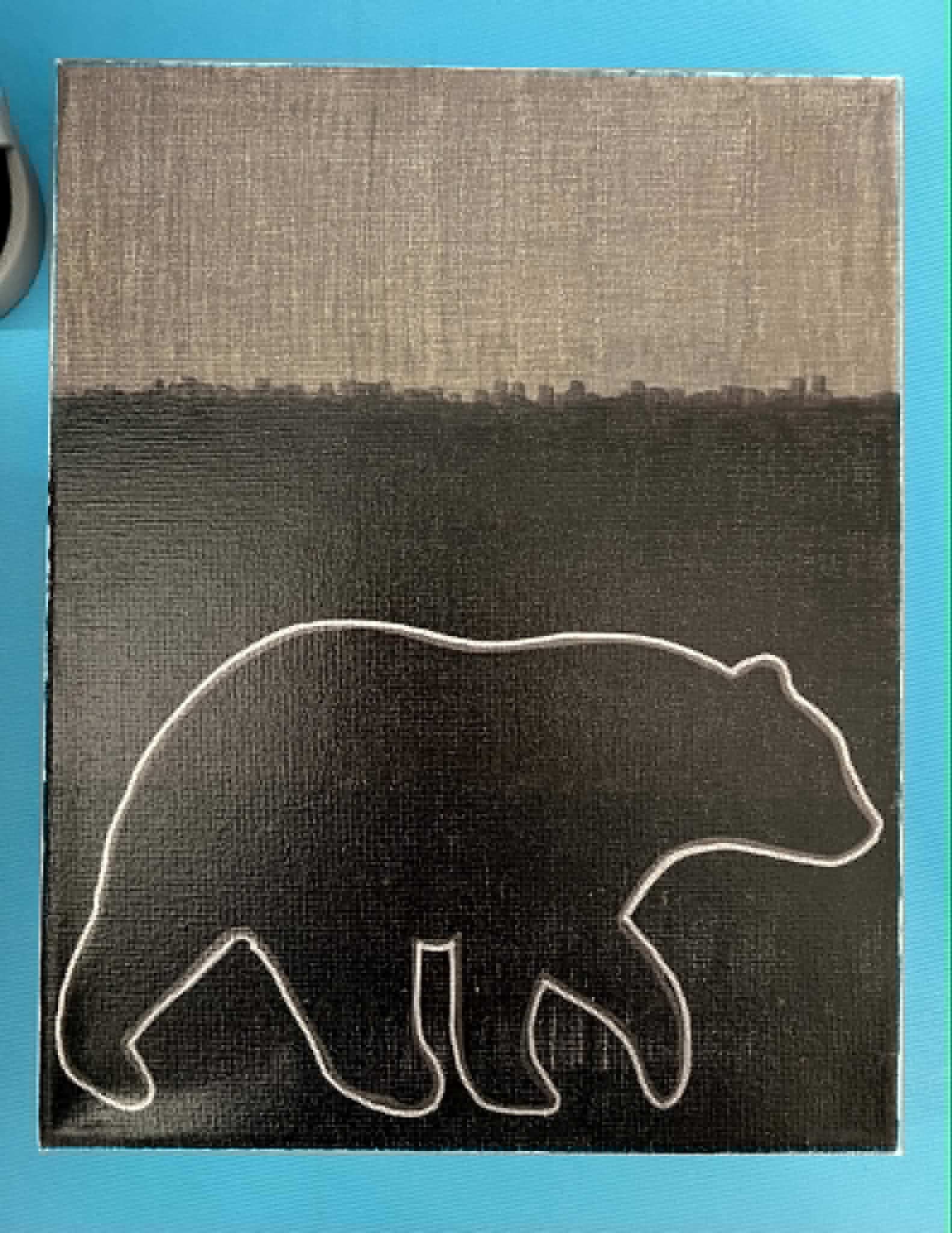 Wild animals paintings set