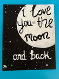 Moon and back painting