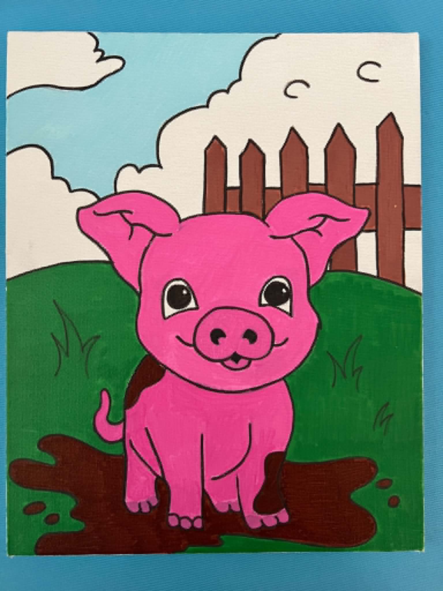 Pig painting