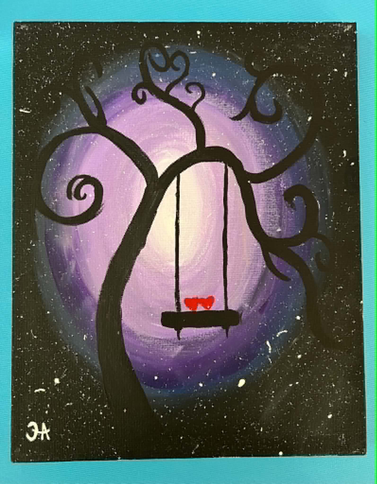 Tree swing painting