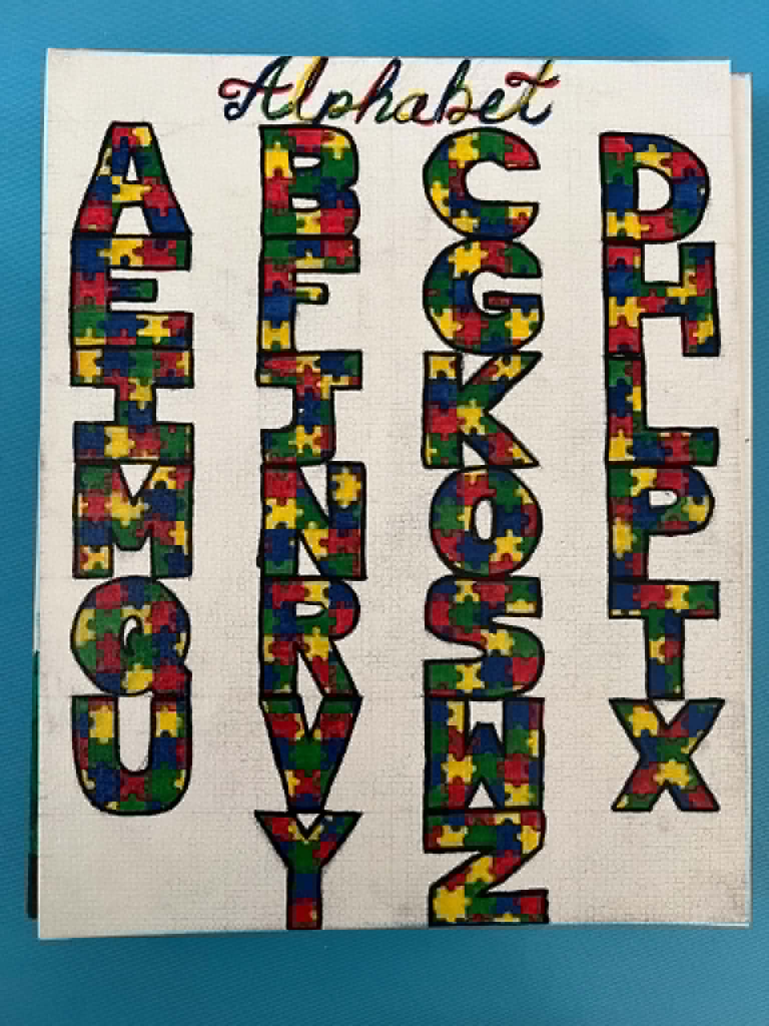 Autism alphabet painting