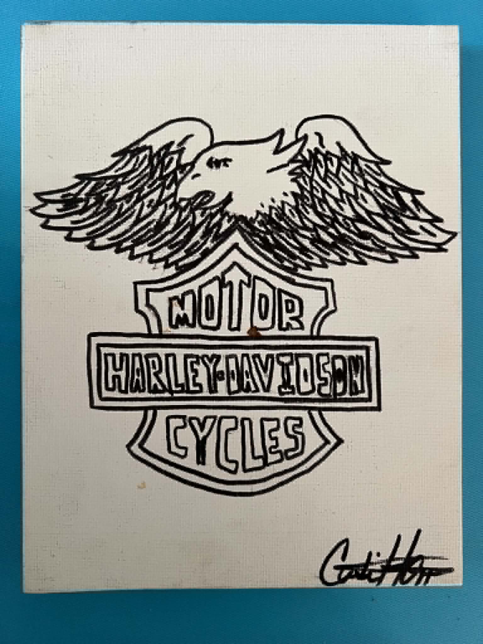 harley eagle painting